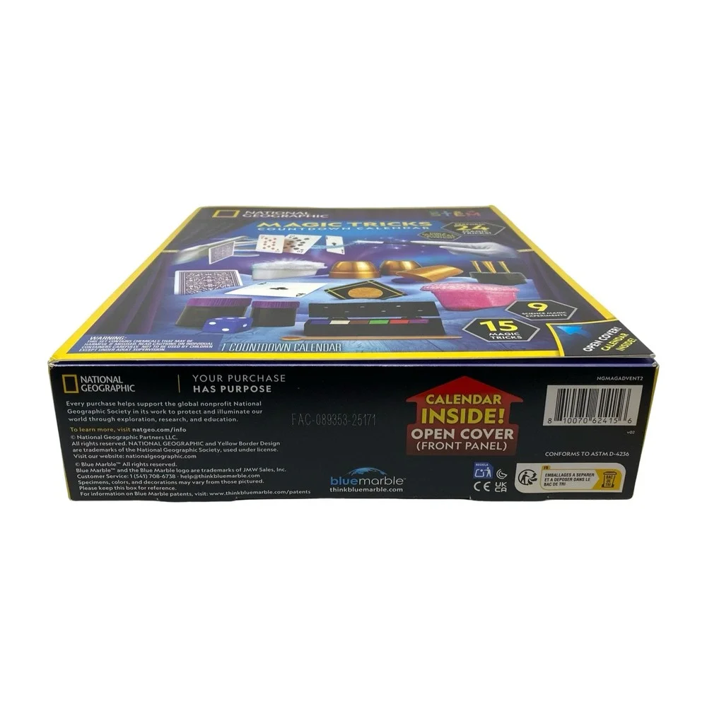National Geographic Magic Tricks‎ Countdown Calendar STEM Advent Kit 24 Days